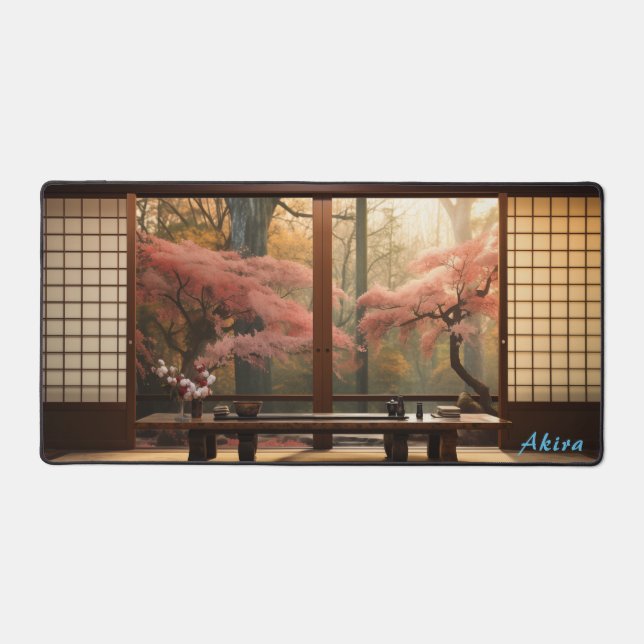 Pupitre japonais personnalisé et poteau de bureau (Recto)