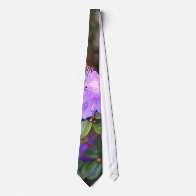 puple azalea flowering bush tie (Front)