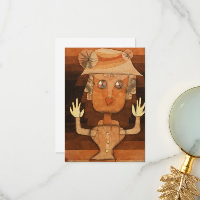 Puppet by Paul Klee Thank You Card (Front/Back In Situ)