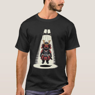 Puppeteer Puppet Samurai Cat Funny Meme Japan Retr T-Shirt