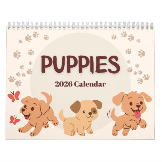 Puppies 2026 Calendar