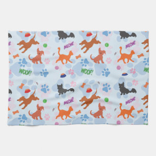 Puppies and Kittens Kitchen Towel