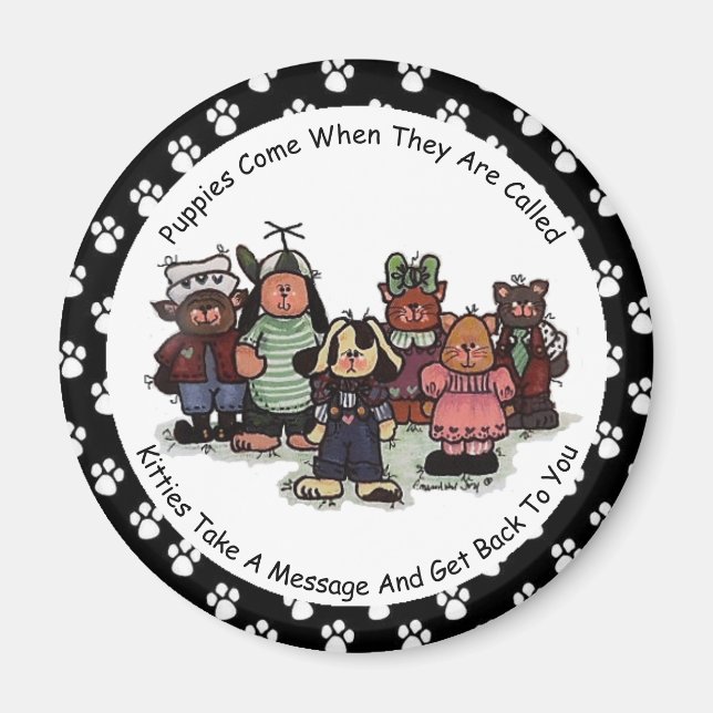 Puppies And Kitties Magnet (Front)