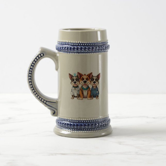 Puppies  beer stein (Left)