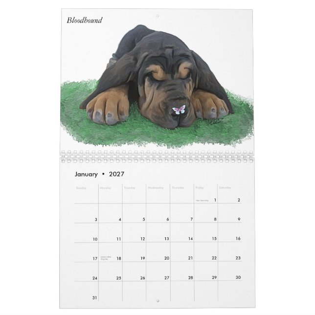Puppies & Butterflies Calendar (Jan 2027)