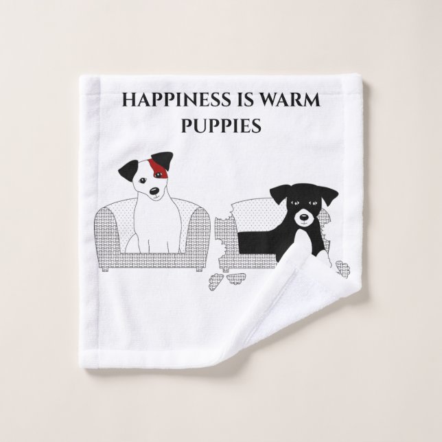 Puppies in bed wash cloth. wash cloth (Wash Cloth)