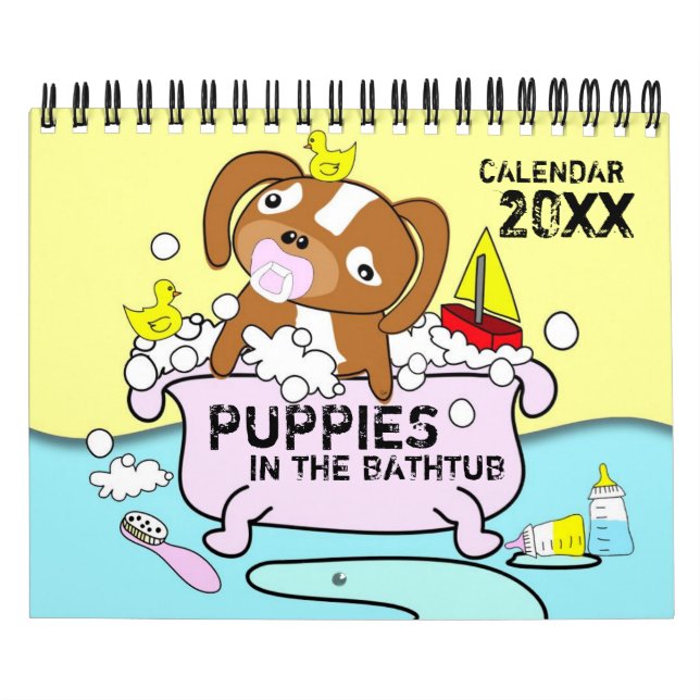 Puppies In The Bathtub Calendar (Cover)