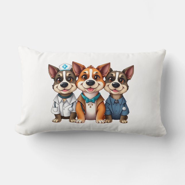 Puppies  lumbar pillow (Front)