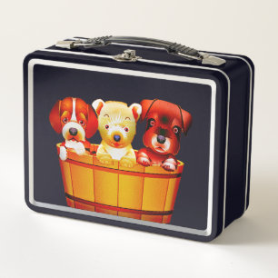 Puppies Metal Lunch Box
