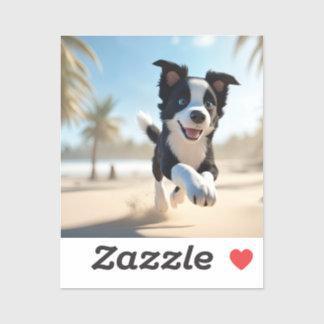 Puppies playing on the beach