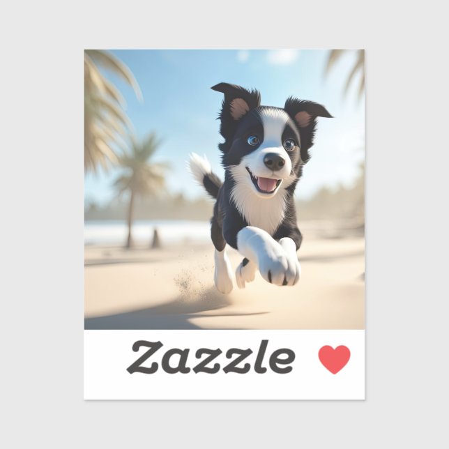 Puppies playing on the beach (Sheet)