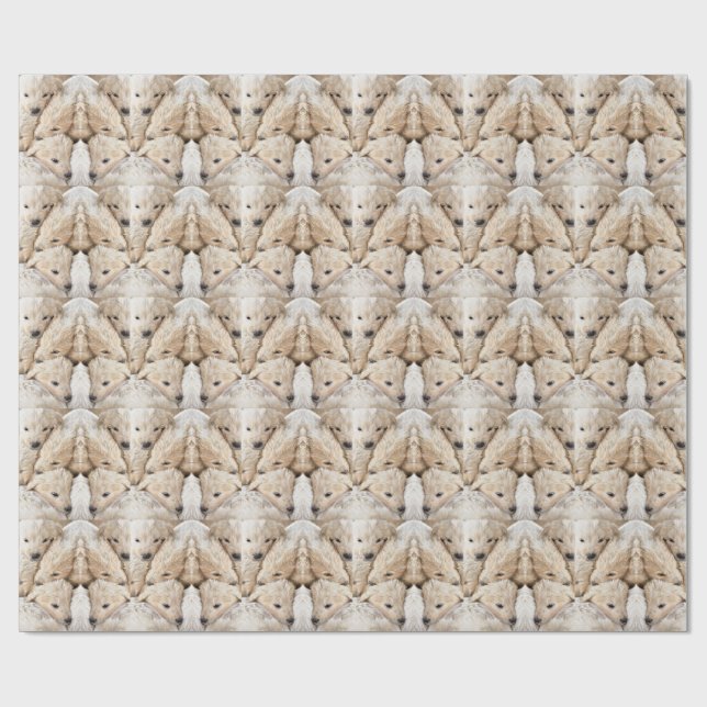 Puppies Valentine's Day Wrapping Paper (Flat)