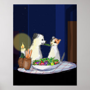 Puppy and Blossom Poster