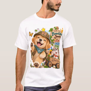 Puppy and Kitten Beautiful Journey T-Shirt