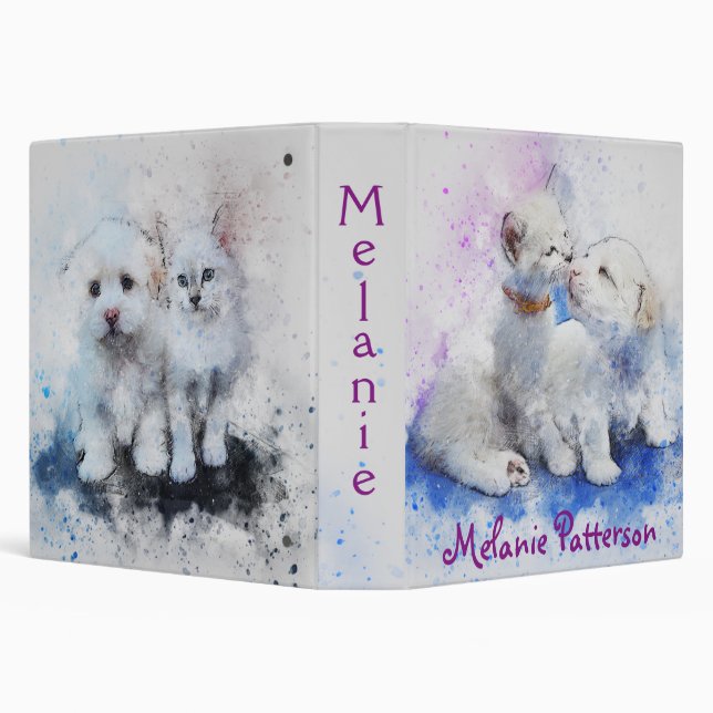 Puppy and Kitten School Binder (Background)