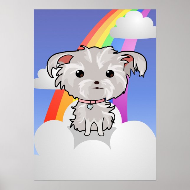 Puppy and Rainbow Poster (Front)