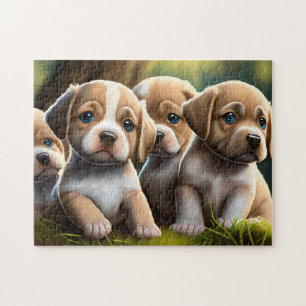 Puppy Animal Lover Puzzle Easy Brain Art Puzzle