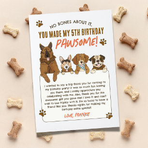 Puppy Anniversaire Fête Merci Cartes