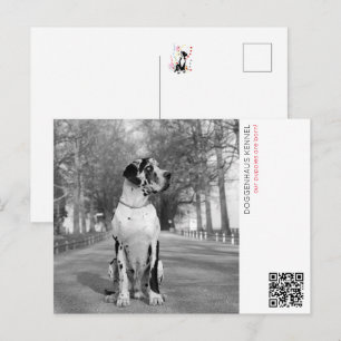 Puppy announcement postcard