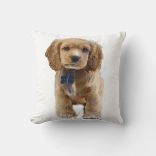 Puppy art throw pillow