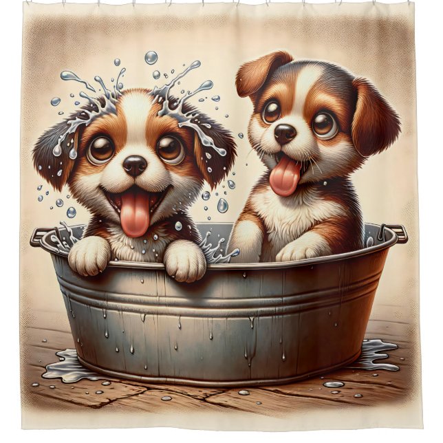 "Puppy Bath Time Bliss" (Front)