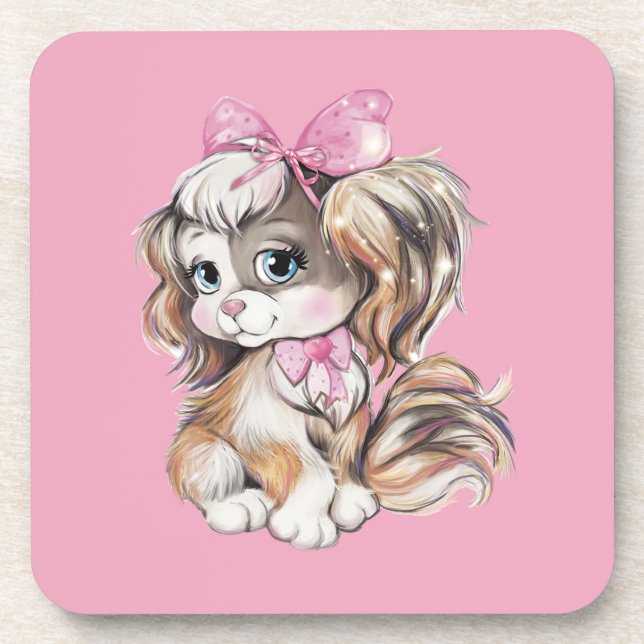 Puppy Beverage Coaster (Front)