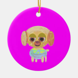 Puppy Birthday Ceramic Ornament