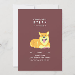 Puppy Birthday Invitation Dog Party Pawty