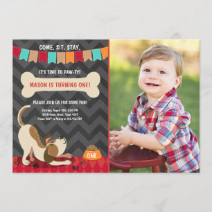 Puppy Birthday Invitation Paw-ty Puppy Party