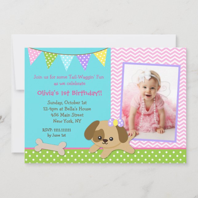Puppy Birthday Invitations (Front)