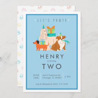Puppy Birthday Party Invitation - Customizable