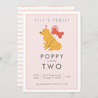 Puppy Birthday Party Invitation - Customizable