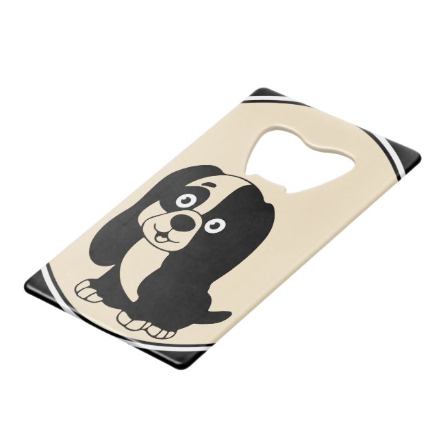 Puppy Bottle Opener Credit Card Bottle Opener (Back Angled)