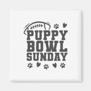 Puppy Bowl Sunday Super Footll Game Party Dogs Dog Magnet
