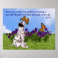 Puppy Butterfly Buddha Inspirational Quote
