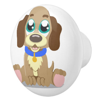 Puppy Ceramic Knob