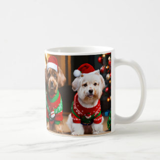 Puppy Christmas Cadeaux café Mug Holiday