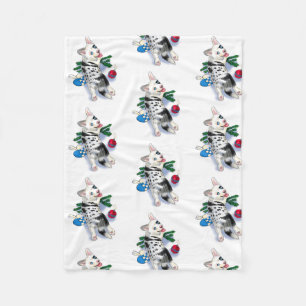 Puppy Christmas Fleece Blanket