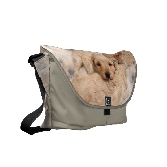 Puppy Collage Messenger Bag