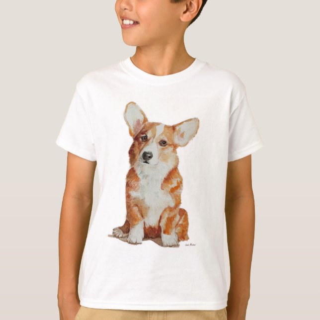 Puppy Corgi t-shirt for boy (Front)