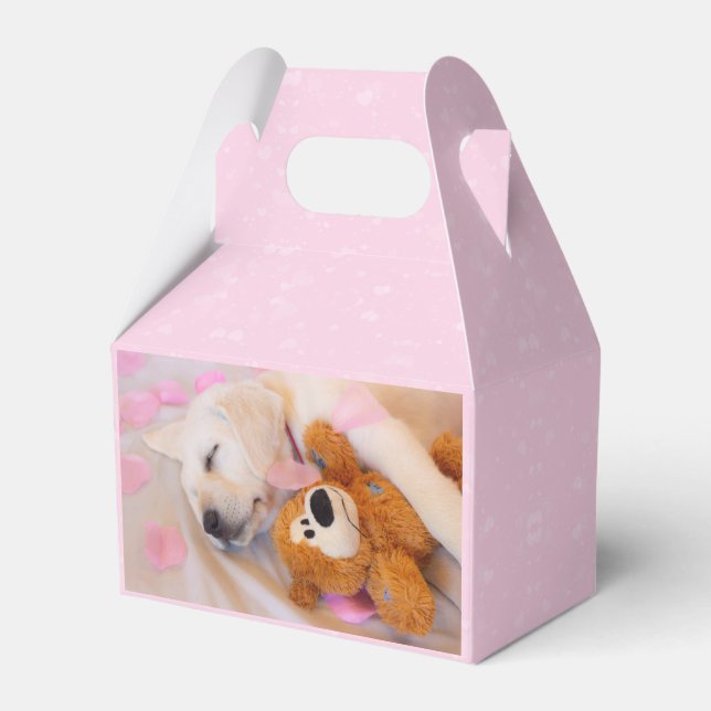 Puppy cuddles 02 favor box (Front Side)