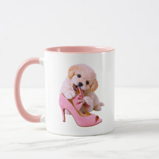 Puppy Cute Glam Dog Pink Theme Mug