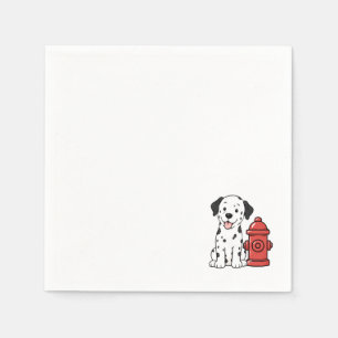 Puppy Dog and Fire Hydrant Cocktail Napkins