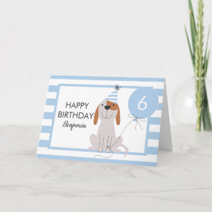 Puppy Dog Birthday Card Any Age