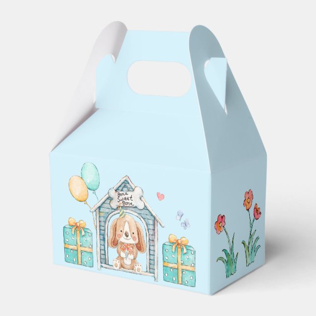 Puppy Dog Birthday Party Favour Boxes (Back Side)