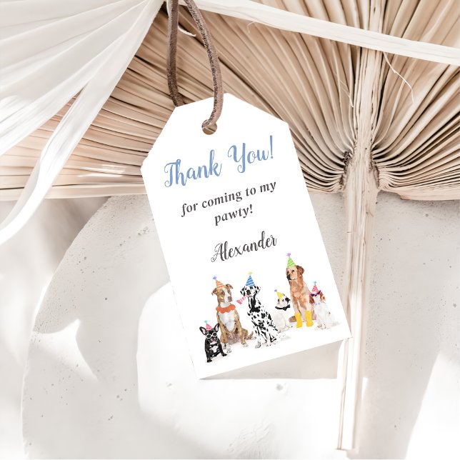 Puppy Dog Birthday Thank You Favour Gift Tag (Creator Uploaded)