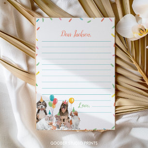 Puppy Dog Birthday Time Capsule Message Card