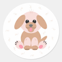 Puppy Dog Cartoon Pastel Personalized