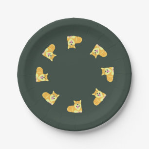 Puppy Dog Corgi Birthday Pawty Party Paper Plates