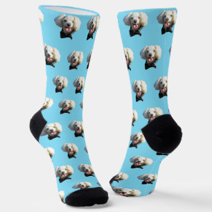 Puppy Dog Custom Photo Pattern Socks